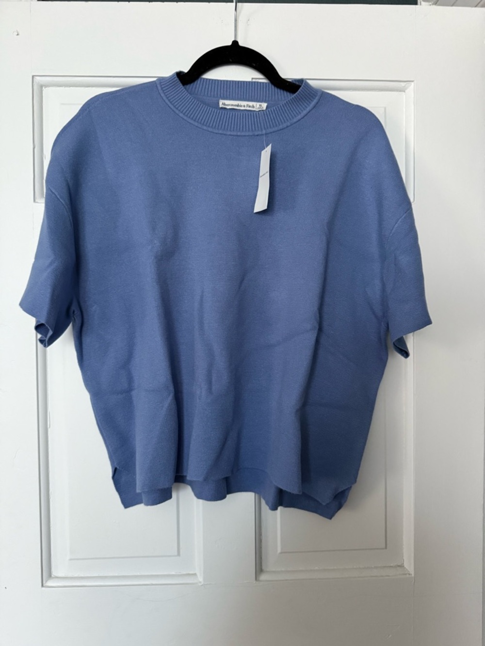 Abercrombie & Fitch Light Blue Ribbed Crew Neck Knit